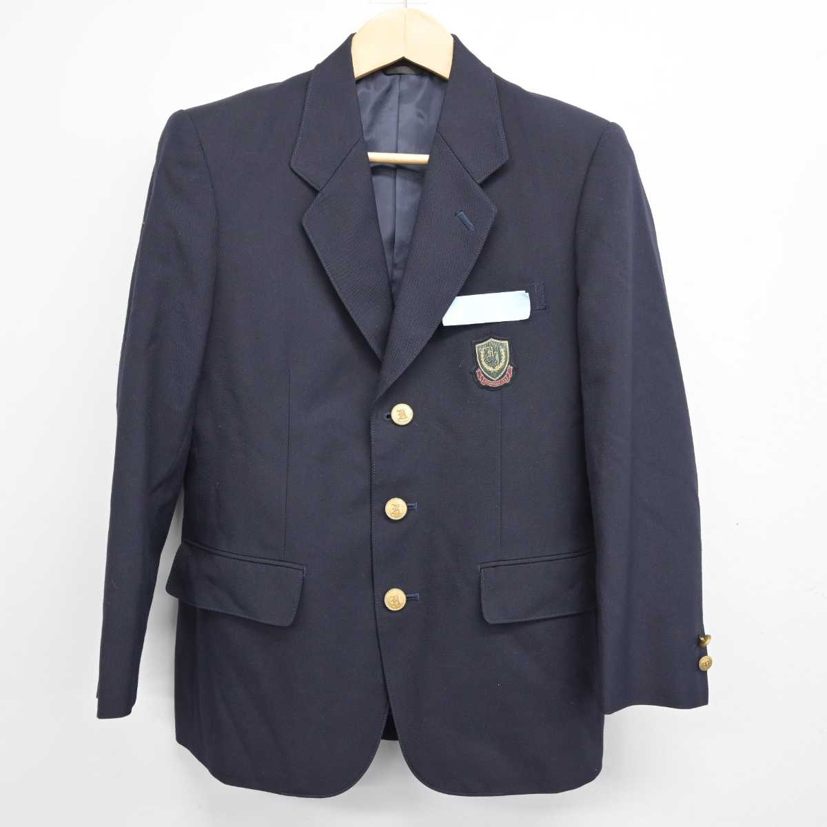 【中古】広島県 東畑中学校 男子制服 2点 (ブレザー・ズボン) sf050976