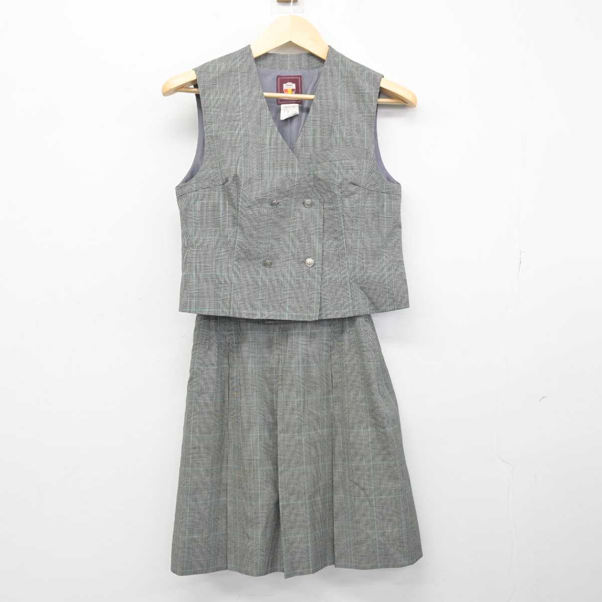 【中古】千葉県 周西中学校 女子制服 2点 (ベスト・スカート) sf051002