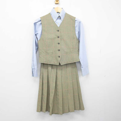 【中古】高知県 高知東高等学校 女子制服 4点 (ブレザー・ベスト・シャツ・スカート) sf051012