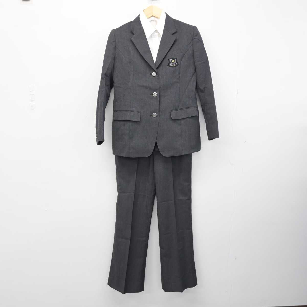 【中古】東京都 藤村女子高等学校 女子制服 3点 (ブレザー・シャツ・ズボン) sf051015