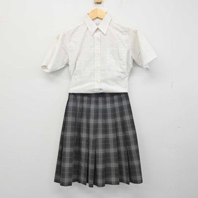 【中古】千葉県 銚子高等学校 女子制服 2点 (シャツ・スカート) sf051028