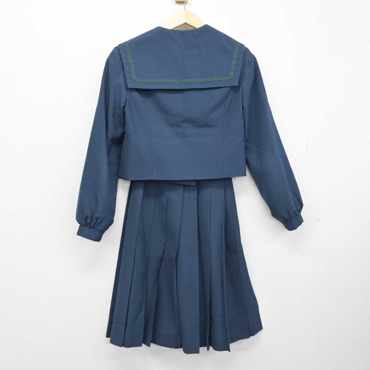 【中古】大分県 鶴崎工業高等学校 女子制服 2点 (セーラー服・スカート) sf051031