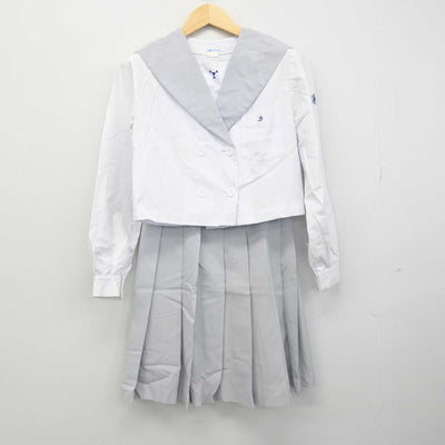 【中古】大分県 鶴崎工業高等学校 女子制服 3点 (セーラー服・スカート・スカート) sf051032