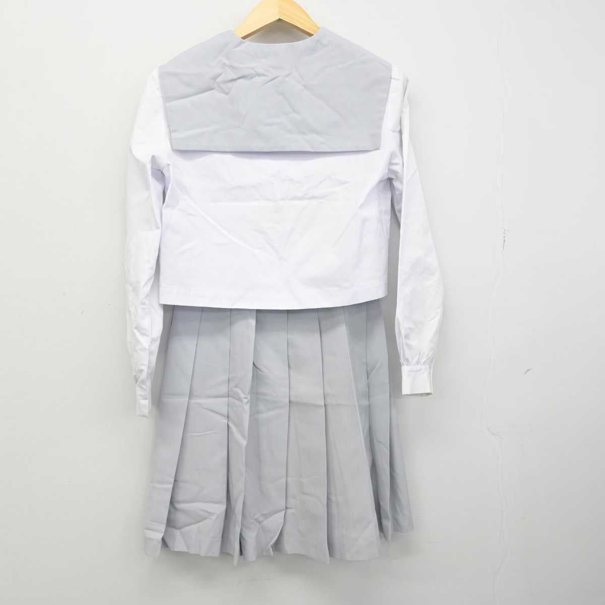 【中古】大分県 鶴崎工業高等学校 女子制服 3点 (セーラー服・スカート・スカート) sf051032