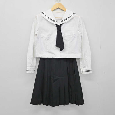 【中古】群馬県 桐生高等学校(旧制服) 女子制服 4点 (セーラー服・セーラー服・スカート) sf051039