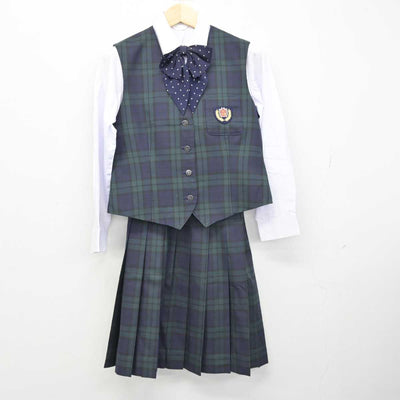 【中古】宮崎県 鵬翔高等学校 女子制服 5点 (ブレザー・ベスト・シャツ・スカート) sf051043