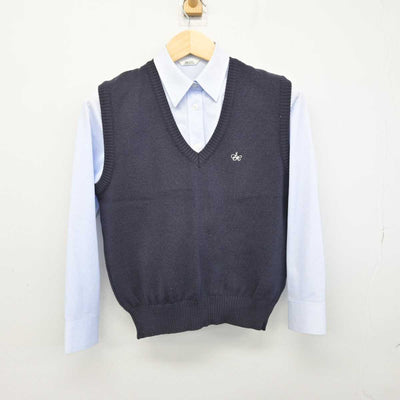 【中古】東京都 自由ヶ丘学園高等学校 女子制服 2点 (ニットベスト・シャツ) sf051051