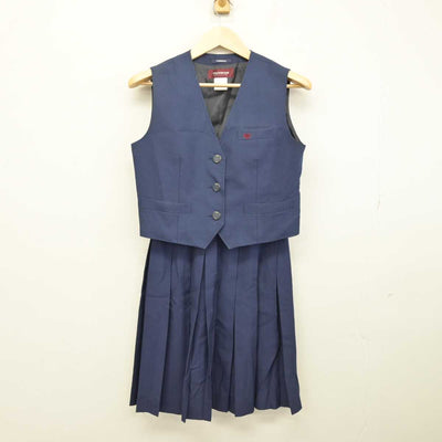 【中古】愛知県 日進西高等学校 女子制服 2点 (ベスト・スカート) sf051058