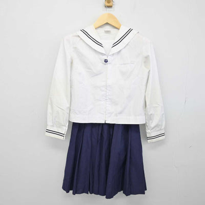 【中古】群馬県 入野中学校 女子制服 4点 (セーラー服・スカート) sf051065