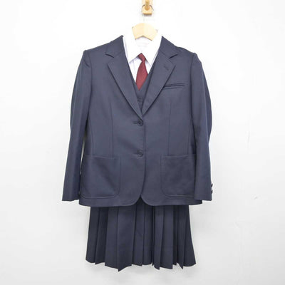 【中古】埼玉県 里中学校 女子制服 5点 (ブレザー・ベスト・シャツ・スカート) sf051085