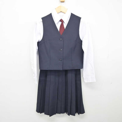 【中古】埼玉県 里中学校 女子制服 5点 (ブレザー・ベスト・シャツ・スカート) sf051085