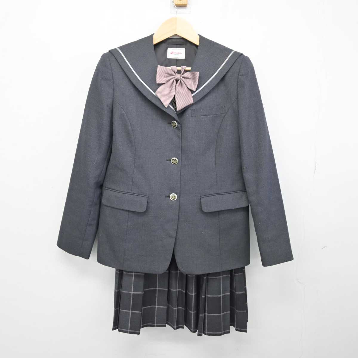 【中古】東京都 葛飾総合高等学校 女子制服 3点 (ブレザー・スカート) sf051088