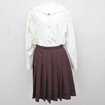 【中古】群馬県 共愛学園高等学校 女子制服 4点 (ブレザー・ベスト・シャツ・スカート) sf051129