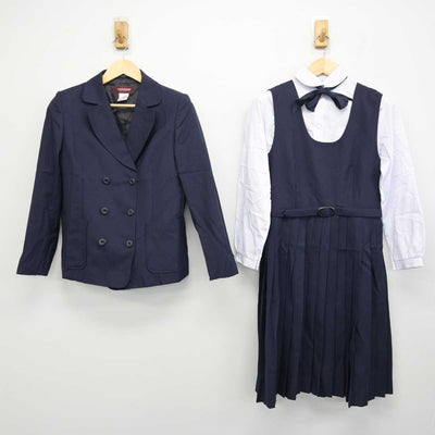 【中古】愛知県 椙山女学園高等学校 女子制服 4点 (ブレザー・シャツ・ジャンパースカート) sf051130