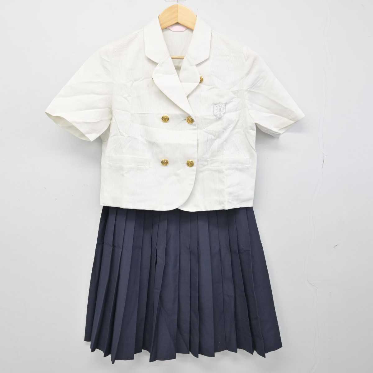 【中古】愛知県 椙山女学園高等学校 女子制服 3点 (シャツ・スカート) sf051131