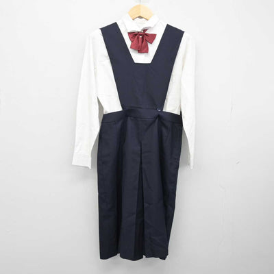 【中古】鹿児島県 鹿児島南高等学校 女子制服 5点 (ブレザー・シャツ・ジャンパースカート) sf051145