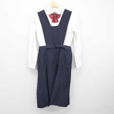 【中古】鹿児島県 鹿児島南高等学校 女子制服 5点 (ブレザー・シャツ・ジャンパースカート) sf051147