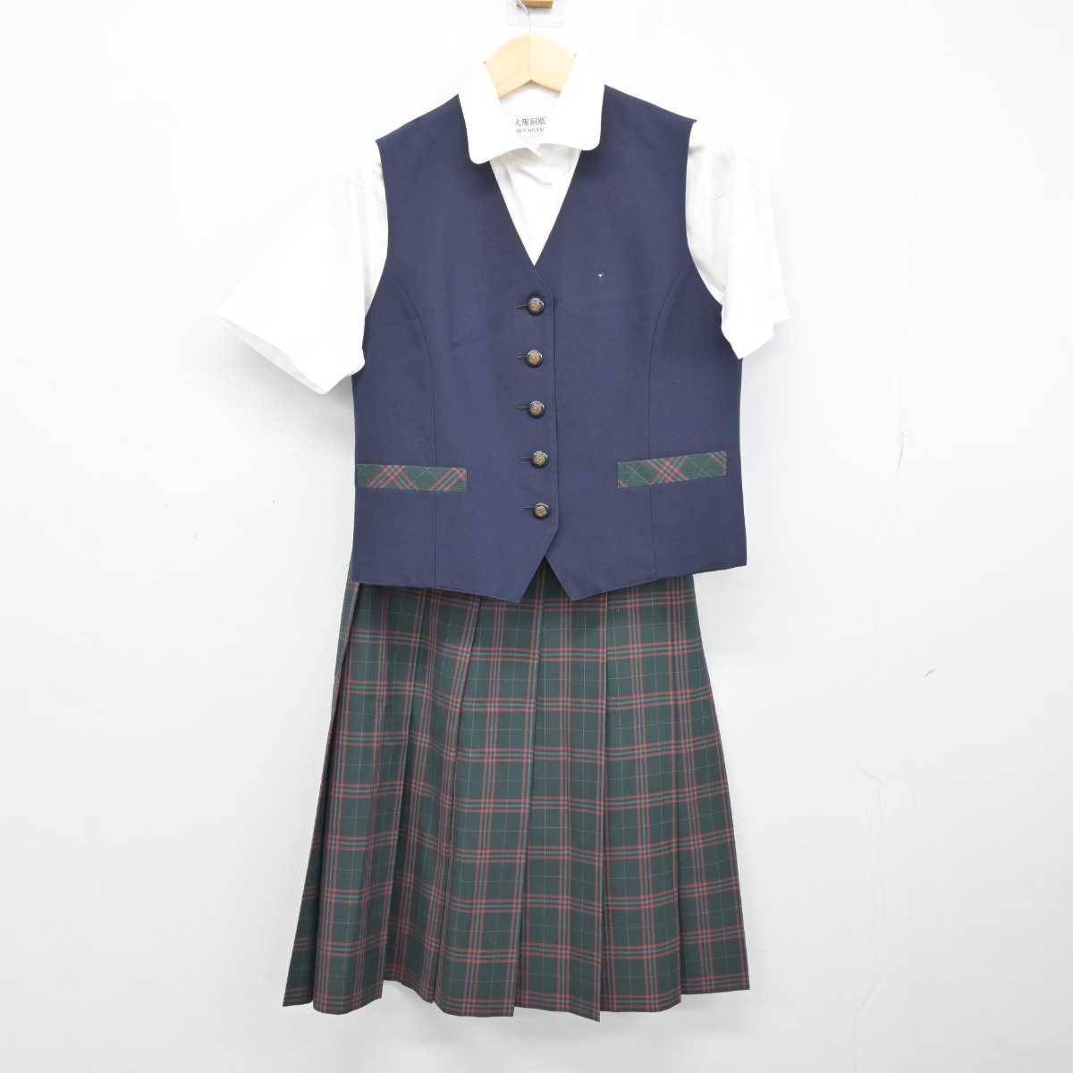 大阪桐蔭高等学校制服（コート）LL 中古】大阪府 大阪桐蔭高等学校 女子制服 5点 (ブレザー・シャツ