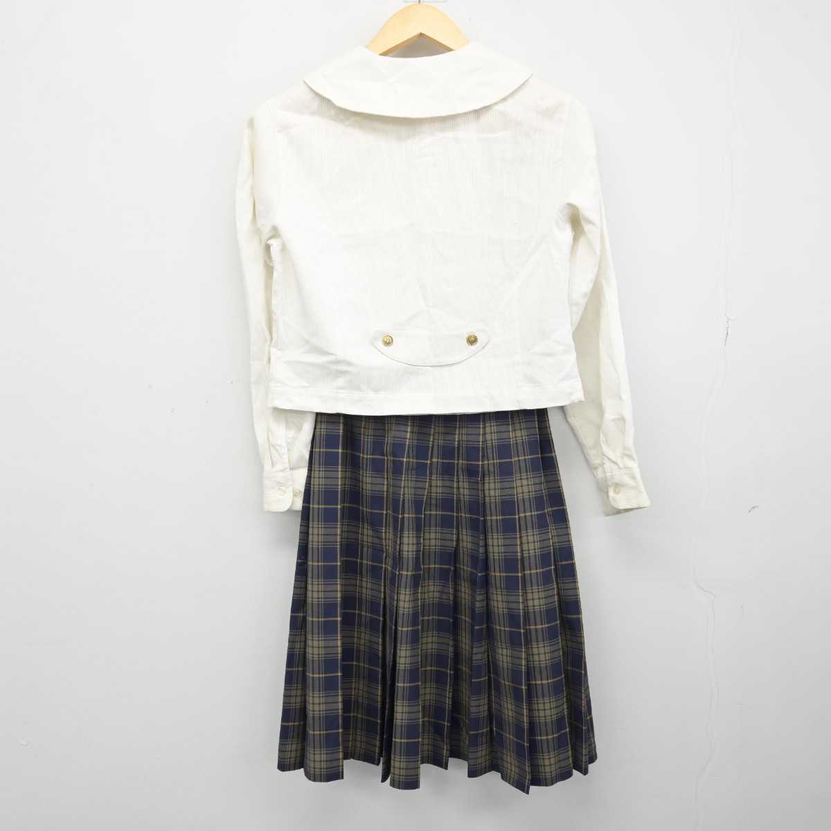 【中古】大分県 平松学園 大分東明高等学校 女子制服 2点 (シャツ・スカート) sf051164