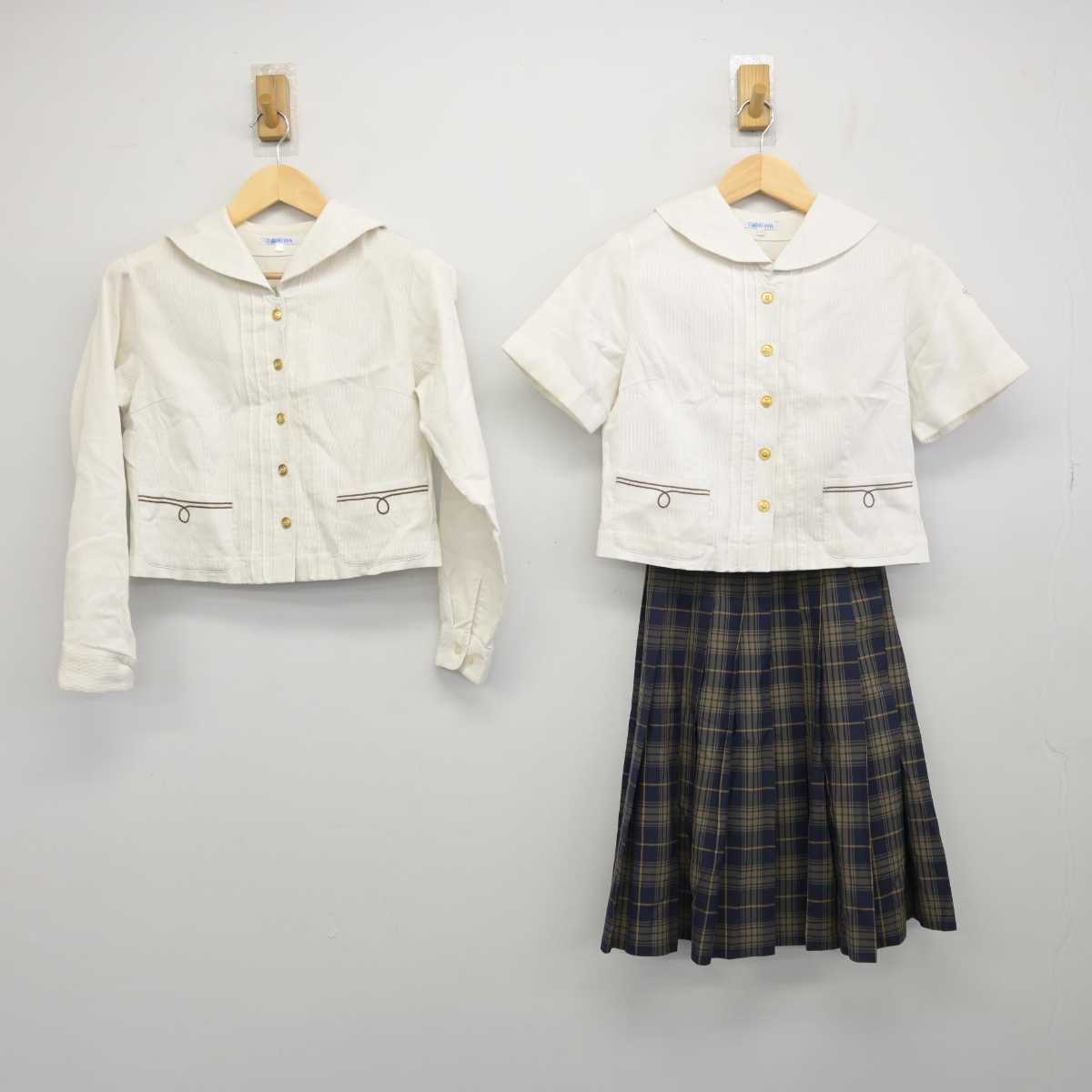 【中古】大分県 平松学園 大分東明高等学校 女子制服 3点 (シャツ・シャツ・スカート) sf051165