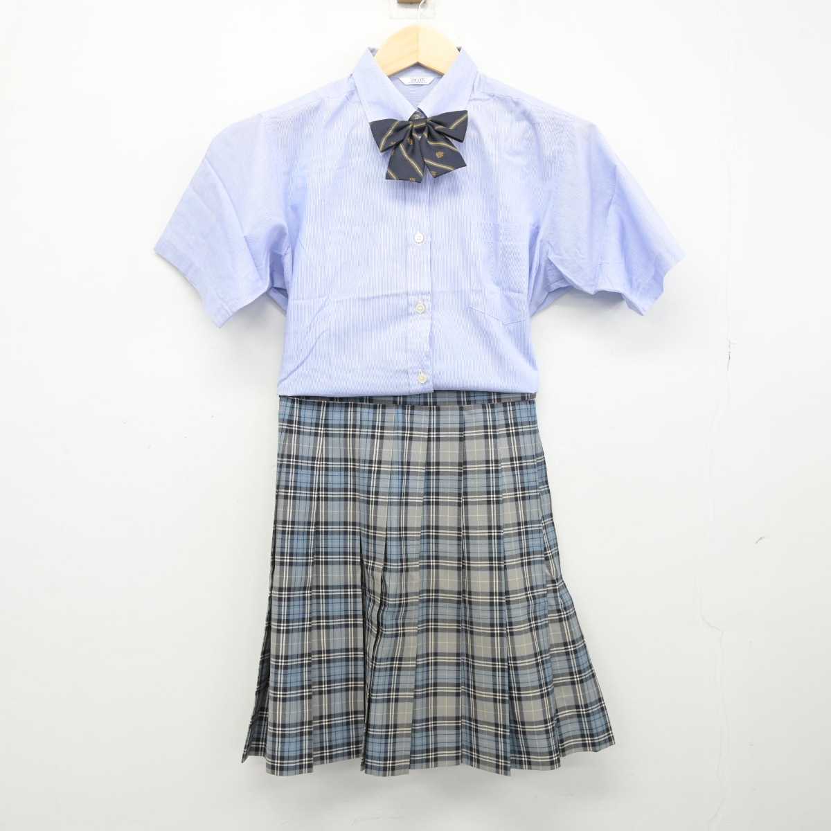 【中古】東京都 千早高等学校 女子制服 3点 (シャツ・スカート) sf051171