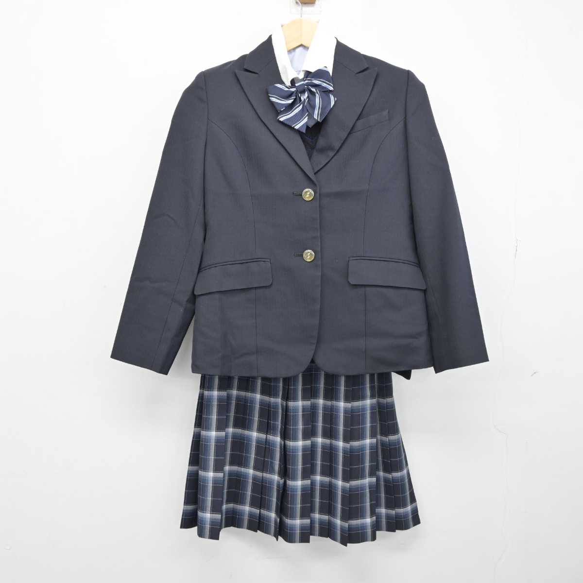 【中古】東京都 淑徳巣鴨中学高等学校 女子制服 5点 (ブレザー・ニット・シャツ・スカート) sf051175