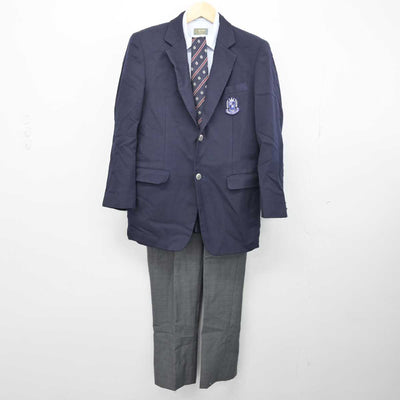 【中古】千葉県 成田北高等学校 男子制服 4点 (ブレザー・シャツ・ズボン) sf051179