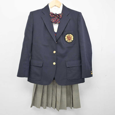 【中古】大阪府 淀商業高等学校 女子制服 5点 (ブレザー・シャツ・ニット・スカート) sf051183