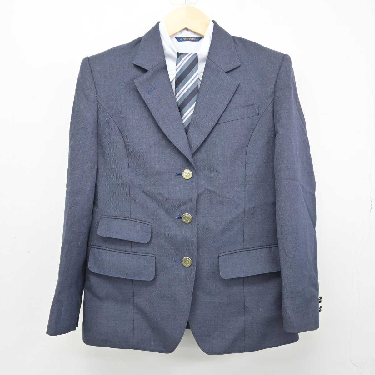 【中古】神奈川県 湘南学院高等学校 女子制服 5点 (ブレザー・シャツ) sf051192