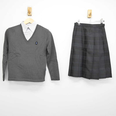 【中古】広島県 五日市高等学校 女子制服 3点 (シャツ・ニット・スカート) sf051207