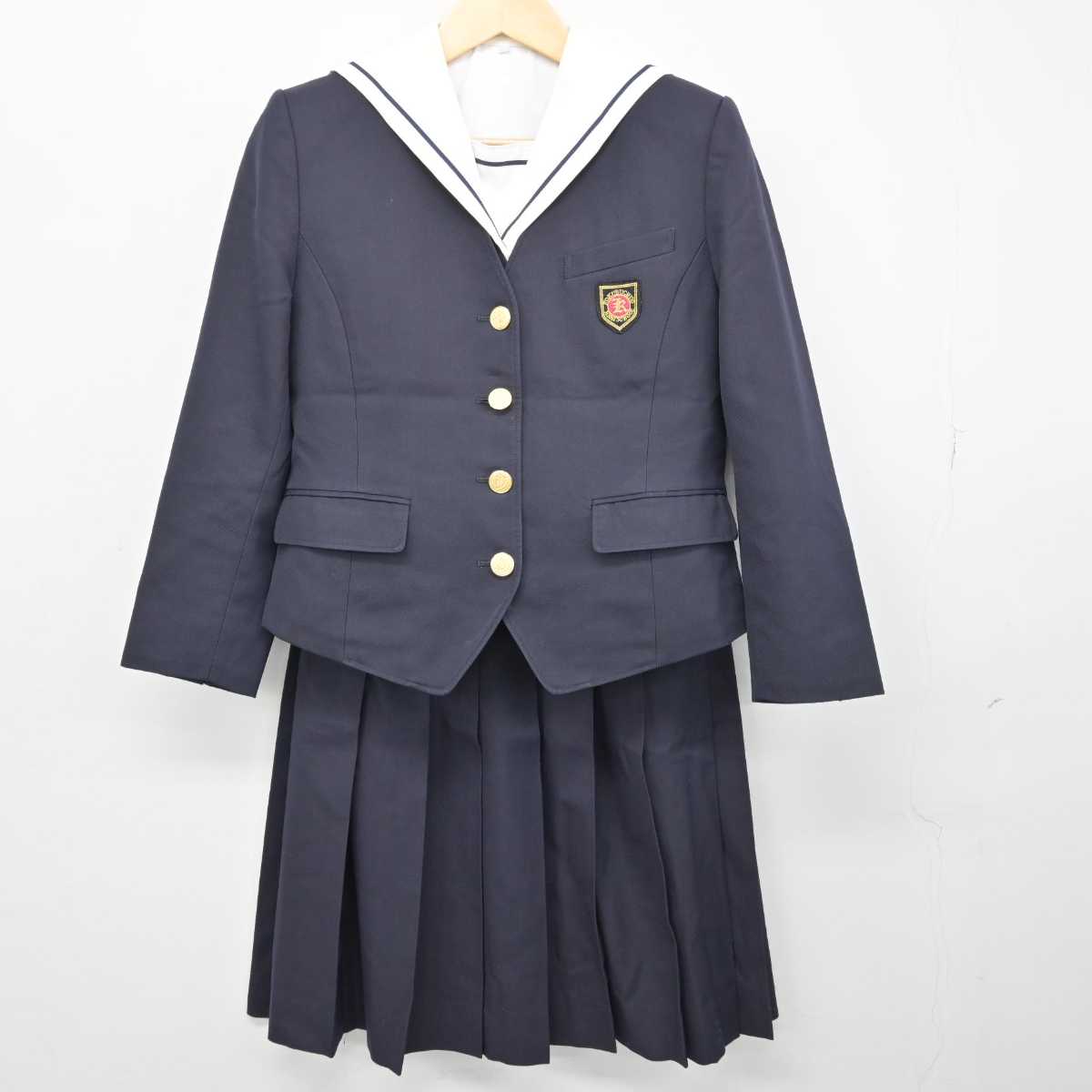 【中古】鹿児島県 国分中央高等学校 女子制服 4点 (ブレザー・セーラー服・ベスト・スカート) sf051208