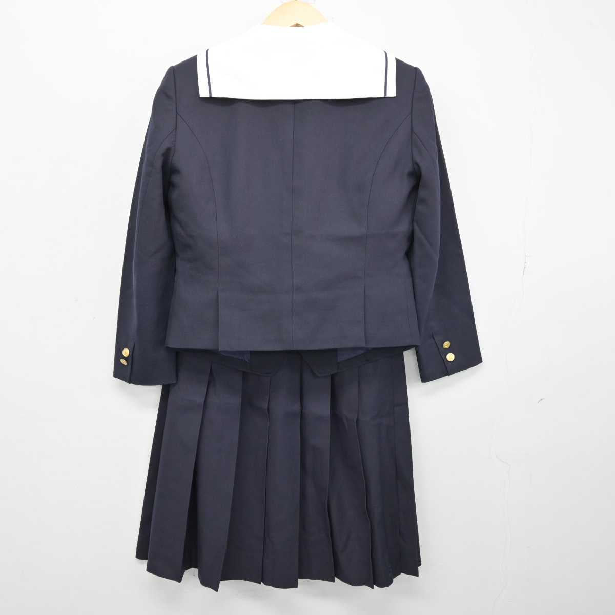 【中古】鹿児島県 国分中央高等学校 女子制服 4点 (ブレザー・セーラー服・ベスト・スカート) sf051208