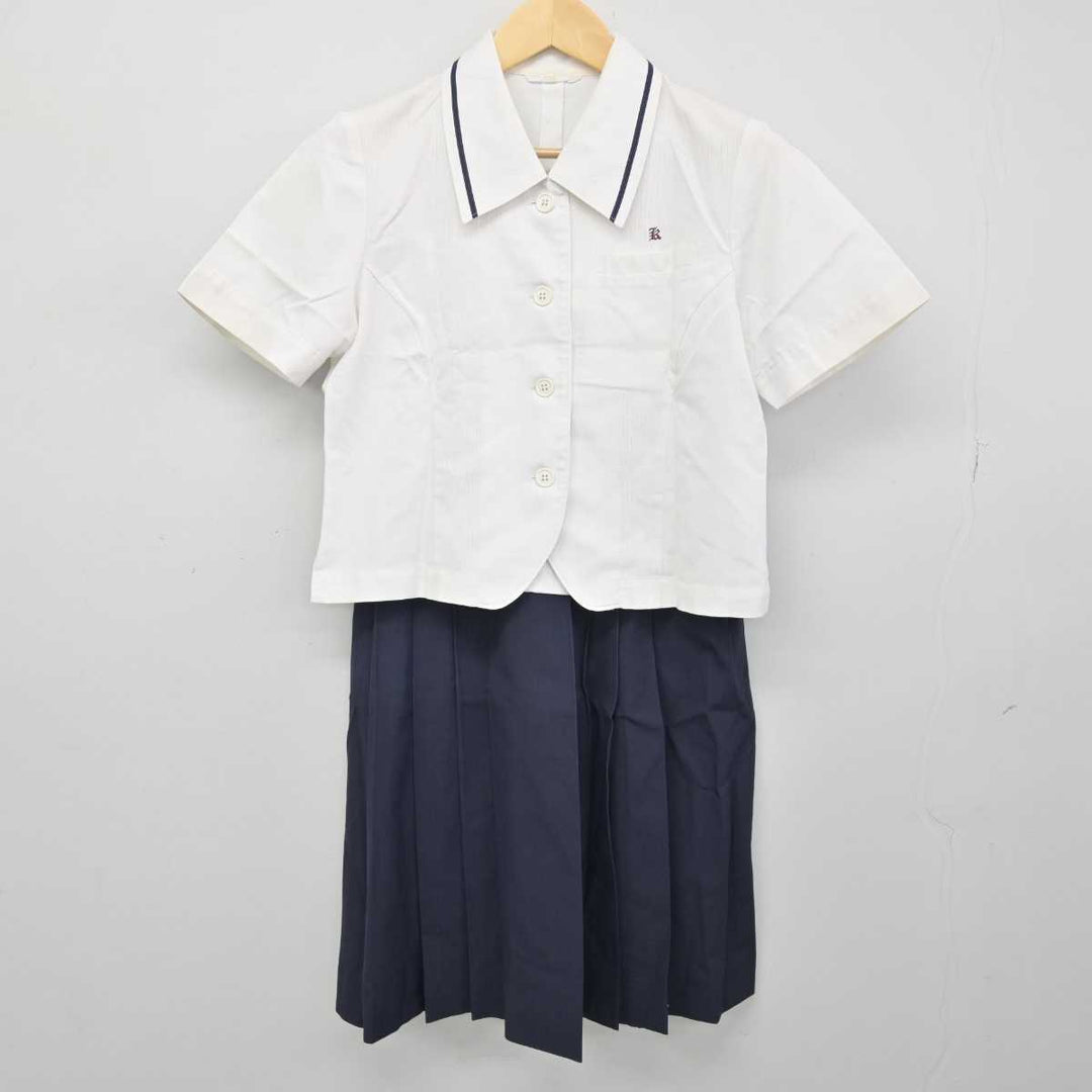 【中古】鹿児島県 国分中央高等学校 女子制服 2点 (シャツ・スカート) sf051211