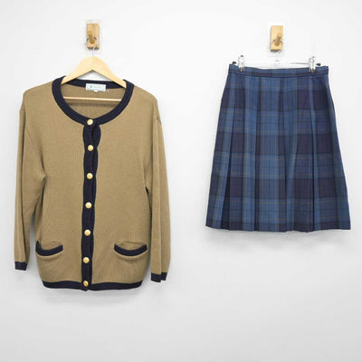 【中古】福岡県 福岡女子高等学校 女子制服 2点 (ニット・スカート) sf051242