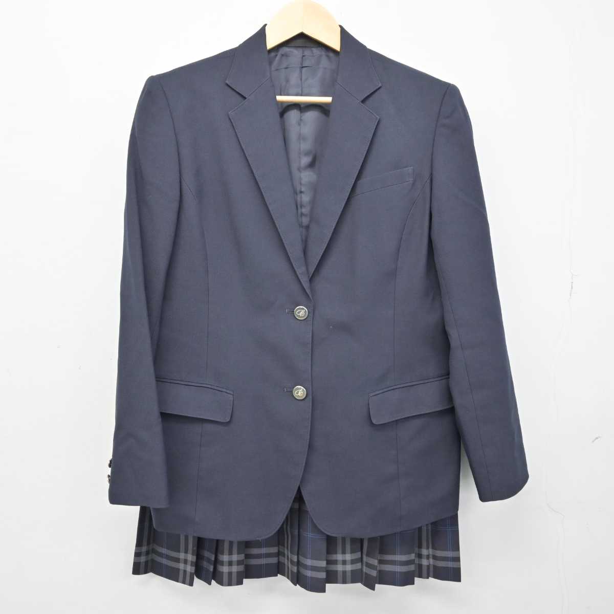 【中古】千葉県 千葉商科大学付属高等学校 女子制服 3点 (ブレザー・スカート) sf051243