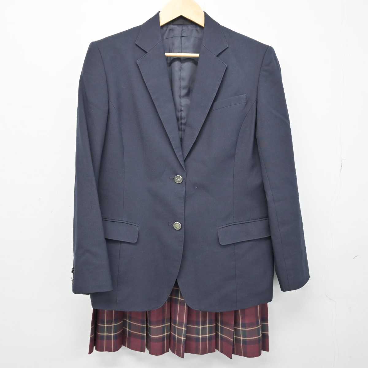 【中古】千葉県 千葉商科大学付属高等学校 女子制服 3点 (ブレザー・スカート) sf051243