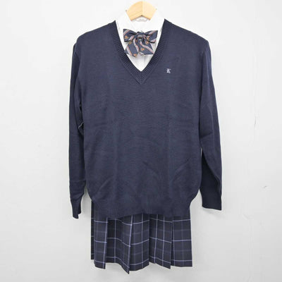 【中古】東京都 駒込高等学校 女子制服 5点 (ブレザー・ニット・シャツ・スカート) sf051249