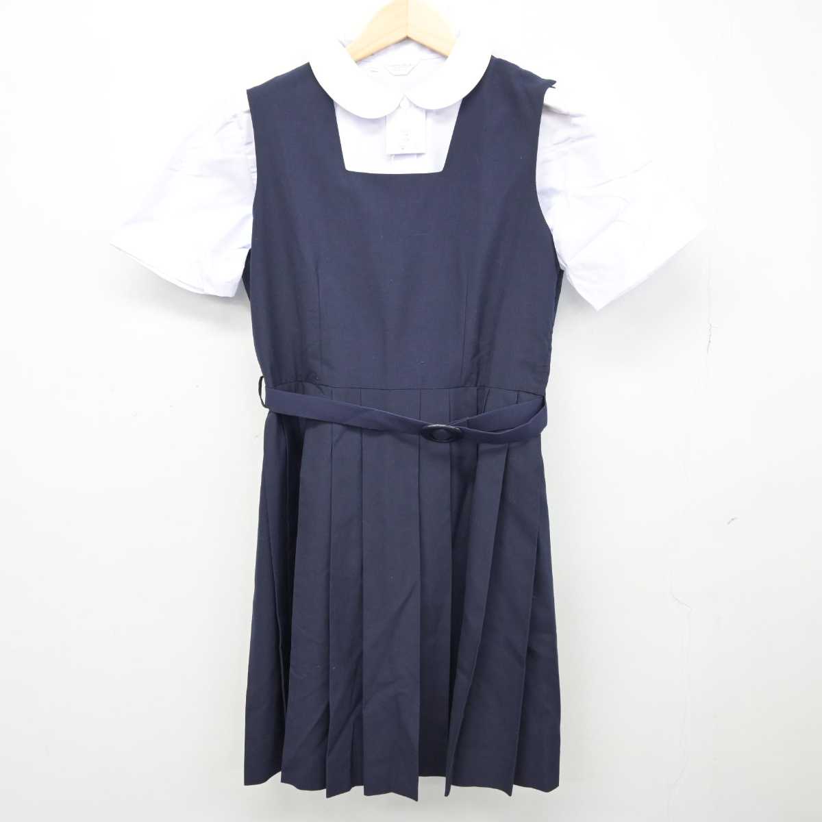 【中古】神奈川県 座間市立東中学校 女子制服 2点 (シャツ・ジャンパースカート) sf051259