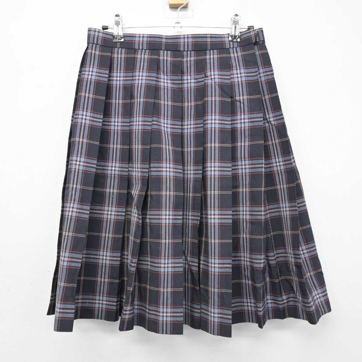 【中古】埼玉県 埼玉栄高等学校 女子制服 2点 (ニットベスト・スカート) sf051264