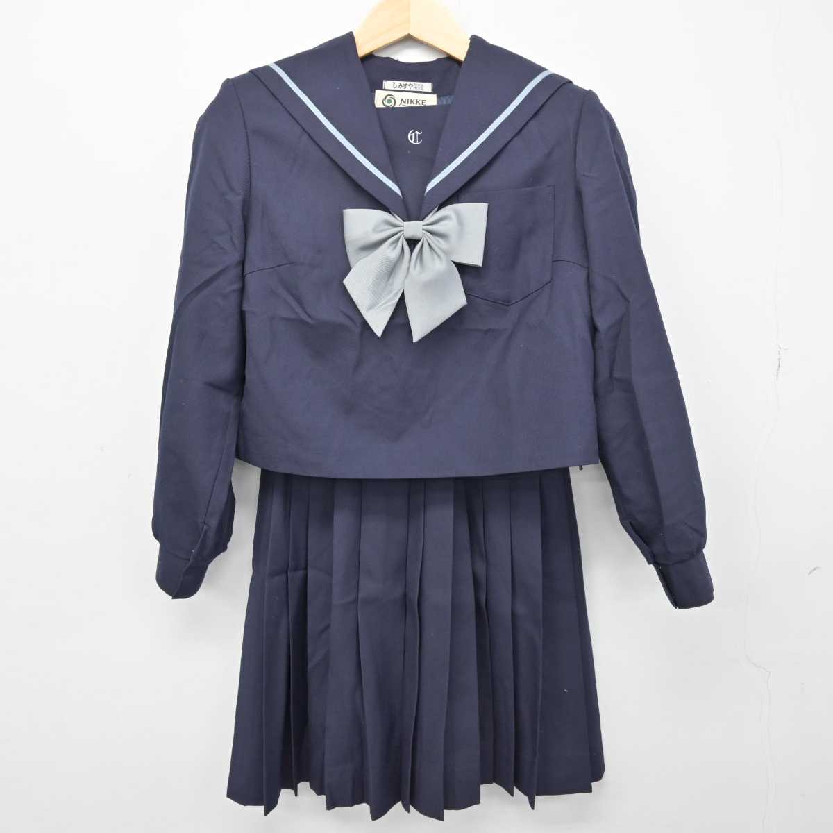 【中古】愛知県 知立高等学校 女子制服 3点 (セーラー服・スカート) sf051267