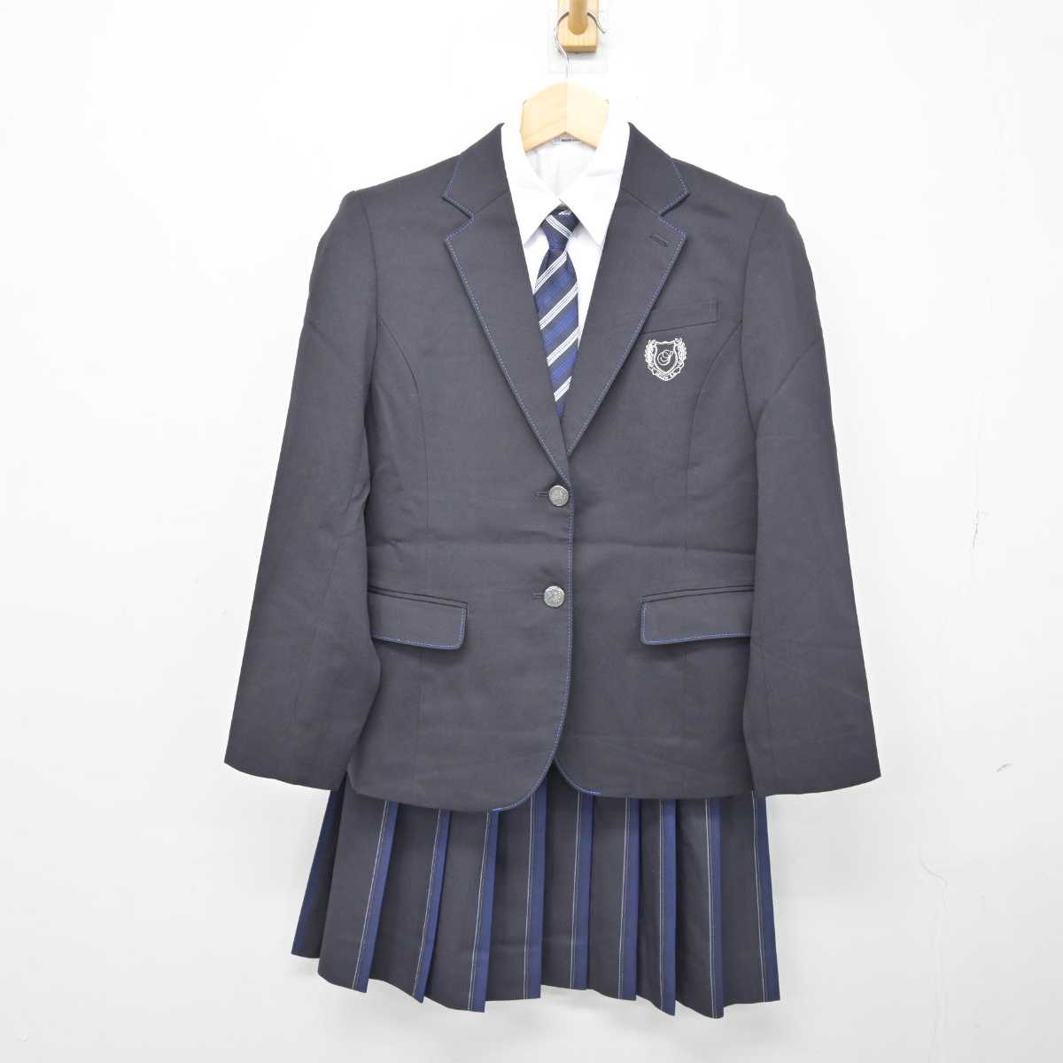 【中古】山形県 惺山高等学校 女子制服 4点 (ブレザー・シャツ・スカート) sf051300