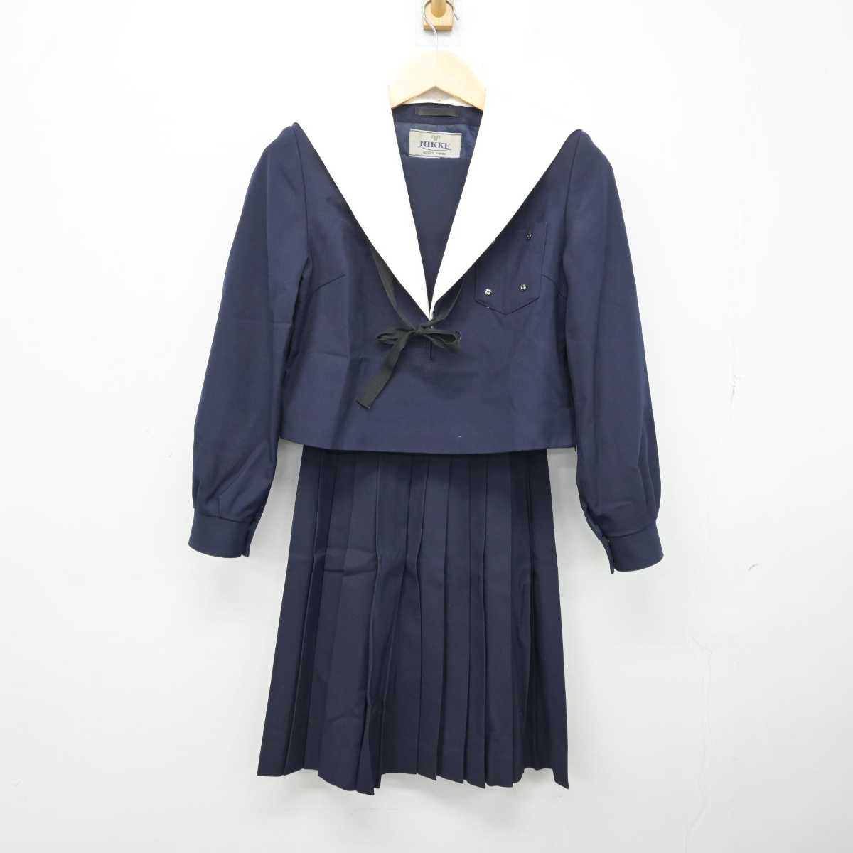 【中古】愛知県 若水中学校 女子制服 3点 (セーラー服・スカート) sf051309