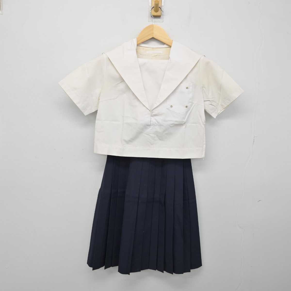 【中古】愛知県 若水中学校 女子制服 3点 (セーラー服・スカート) sf051310