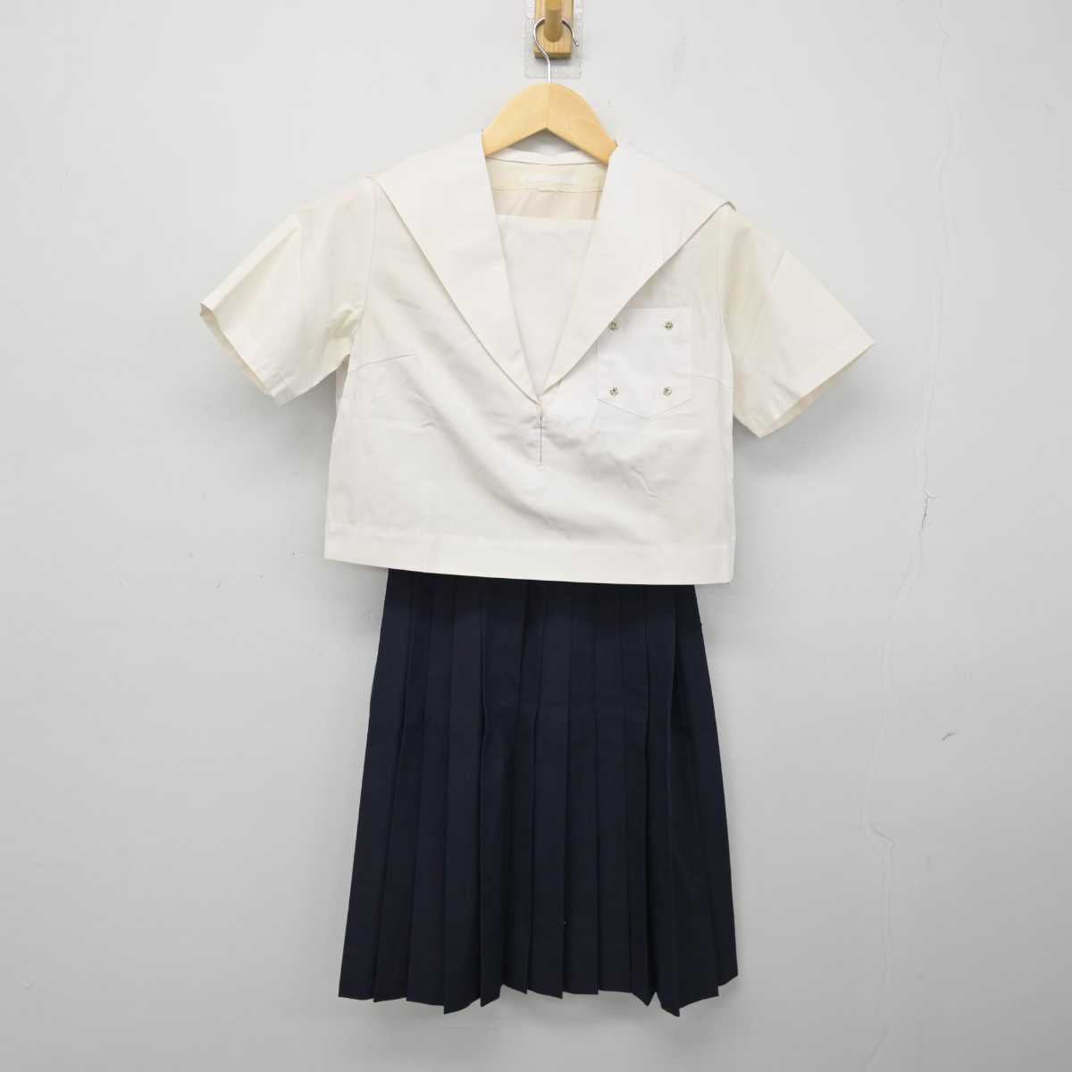 【中古】愛知県 若水中学校 女子制服 2点 (セーラー服・スカート) sf051311