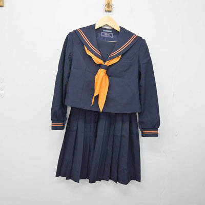 【中古】福島県 平第二中学校 女子制服 3点 (セーラー服・スカート) sf051314