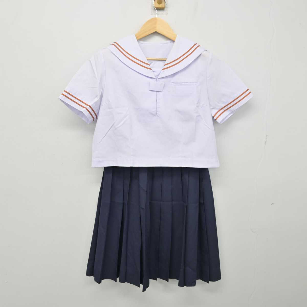 【中古】福島県 平第二中学校 女子制服 3点 (セーラー服・スカート) sf051315