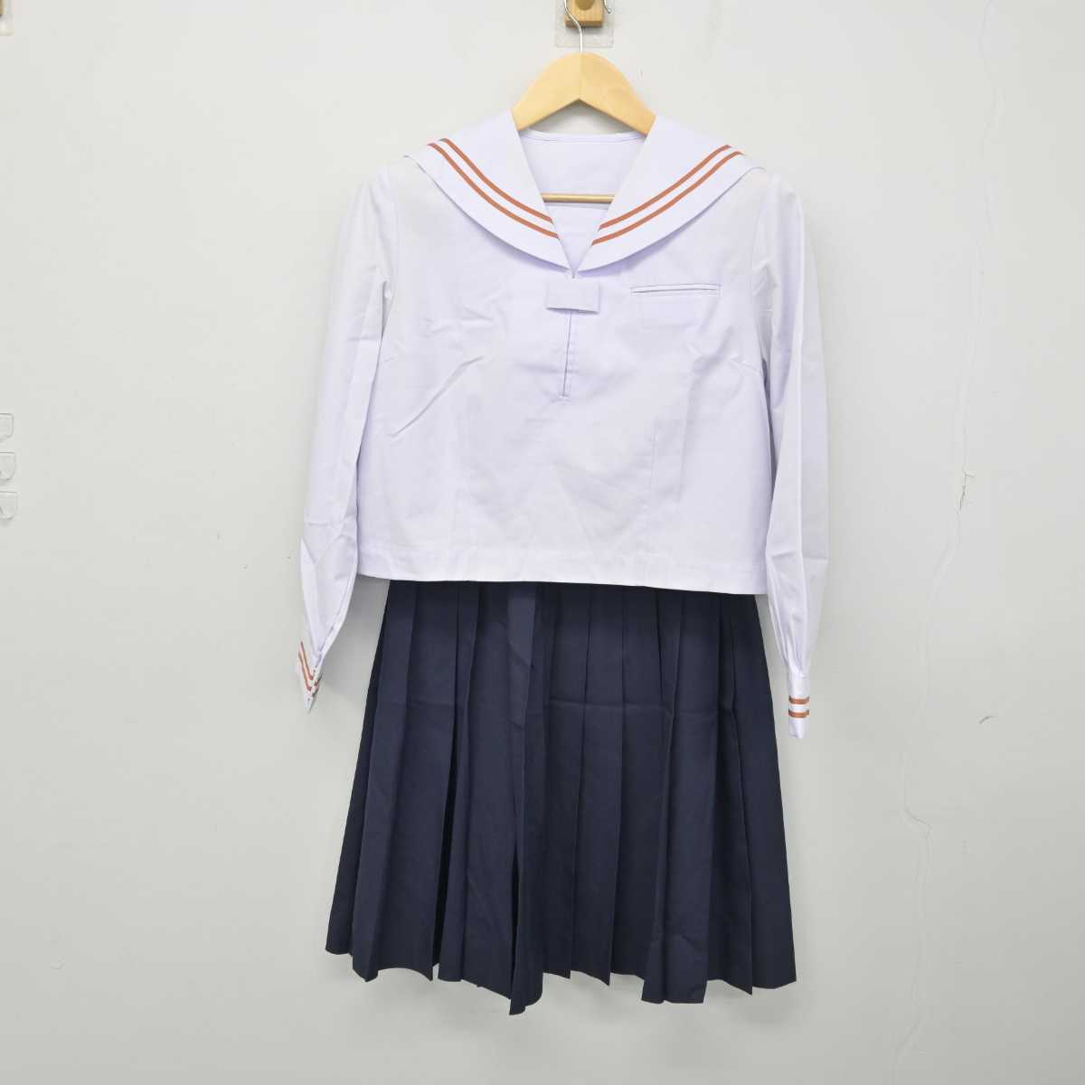 【中古】福島県 平第二中学校 女子制服 3点 (セーラー服・スカート) sf051315