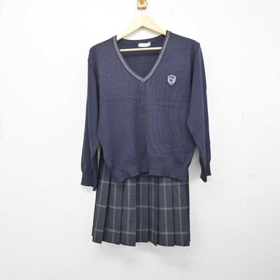 【中古】兵庫県 神戸鈴蘭台高等学校 女子制服 4点 (ブレザー・ニット・スカート) sf051320