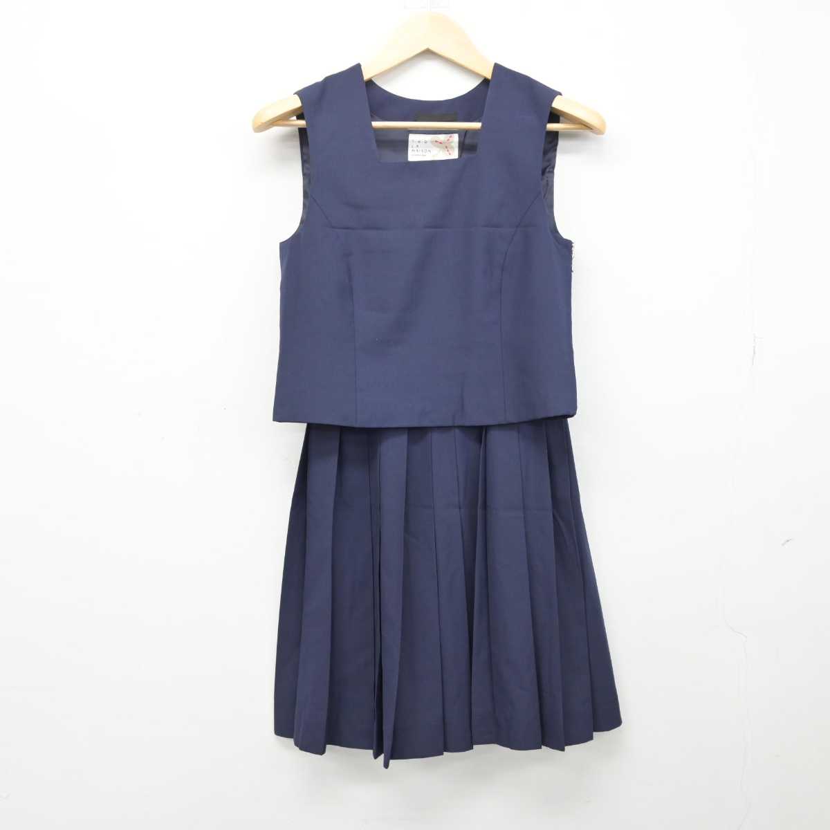 【中古】埼玉県 内谷中学校 女子制服 2点 (ベスト・スカート) sf051326