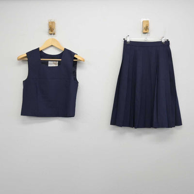 【中古】埼玉県 内谷中学校 女子制服 2点 (ベスト・スカート) sf051326